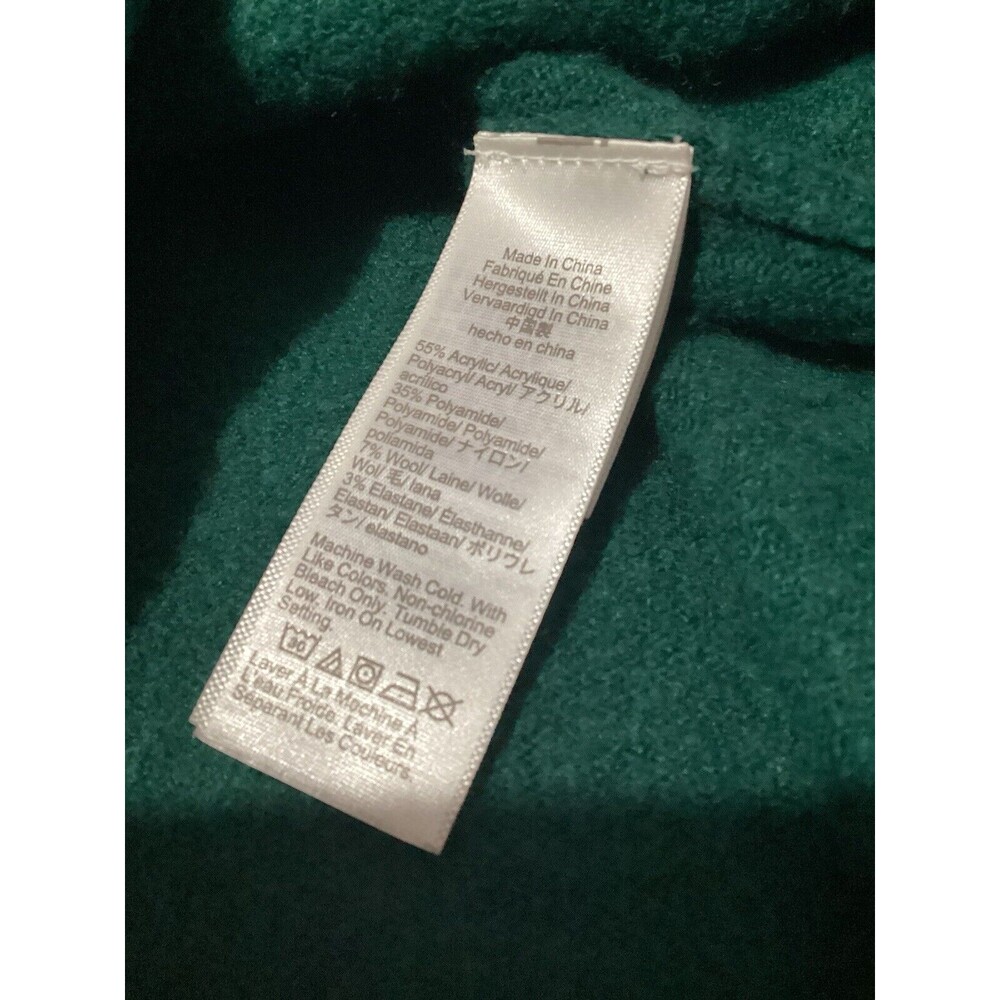 J Crew Sweater Womens S Kelly Green Extra Soft Wool Blend Pullover Oversized - Picture 5 of 5